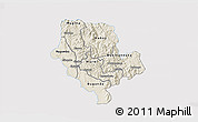 Shaded Relief 3D Map of Cibitoke, single color outside