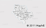 Silver Style 3D Map of Cibitoke, single color outside