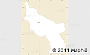 Classic Style Simple Map of Buganda, single color outside