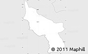 Silver Style Simple Map of Buganda