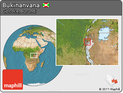 Satellite Location Map of Bukinanvana, highlighted country, highlighted parent region