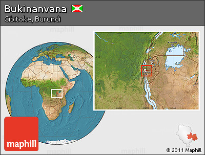 Satellite Location Map of Bukinanvana, highlighted parent region