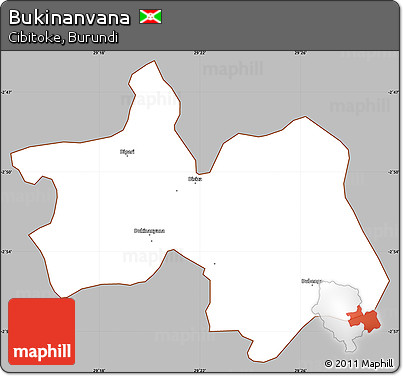 Gray Simple Map of Bukinanvana, cropped outside