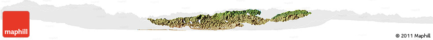 Satellite Horizon Map of Cibitoke, single color outside