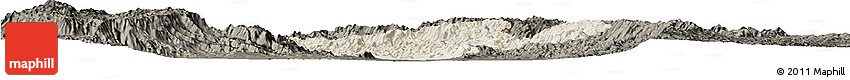 Shaded Relief Horizon Map of Cibitoke, darken