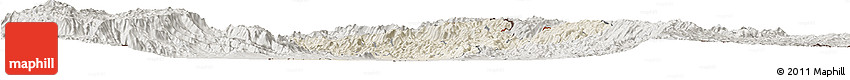 Shaded Relief Horizon Map of Cibitoke, semi-desaturated