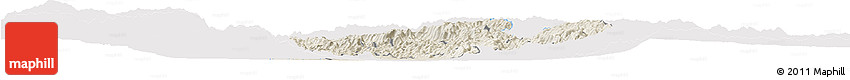 Shaded Relief Horizon Map of Cibitoke, single color outside