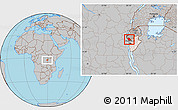 Gray Location Map of Cibitoke, highlighted country
