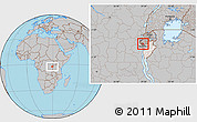 Gray Location Map of Mabay, highlighted country, highlighted parent region