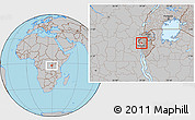 Gray Location Map of Mabay, highlighted parent region