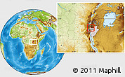 Physical Location Map of Mabay, highlighted country