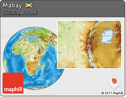 Physical Location Map of Mabay, highlighted parent region