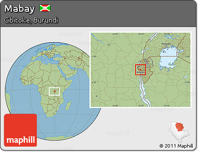 Savanna Style Location Map of Mabay