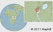 Savanna Style Location Map of Mabay, highlighted country, within the entire country, hill shading