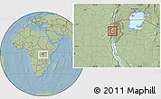 Savanna Style Location Map of Mabay, highlighted parent region, within the entire country, hill shading