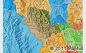 Satellite Map of Cibitoke, political shades outside
