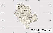 Shaded Relief Map of Cibitoke, cropped outside