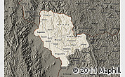 Shaded Relief Map of Cibitoke, darken