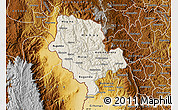 Shaded Relief Map of Cibitoke, physical outside