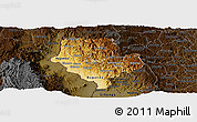 Physical Panoramic Map of Cibitoke, darken