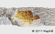 Physical Panoramic Map of Cibitoke, lighten, semi-desaturated