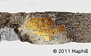 Physical Panoramic Map of Cibitoke, semi-desaturated