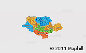 Political Panoramic Map of Cibitoke, cropped outside