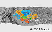 Political Panoramic Map of Cibitoke, desaturated