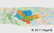 Political Panoramic Map of Cibitoke, lighten