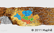 Political Panoramic Map of Cibitoke, physical outside