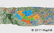Political Panoramic Map of Cibitoke, semi-desaturated