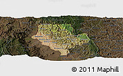 Satellite Panoramic Map of Cibitoke, darken