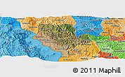 Satellite Panoramic Map of Cibitoke, political shades outside