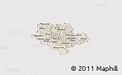 Shaded Relief Panoramic Map of Cibitoke, cropped outside