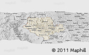 Shaded Relief Panoramic Map of Cibitoke, desaturated