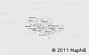Silver Style Panoramic Map of Cibitoke, single color outside