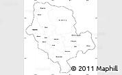 Blank Simple Map of Cibitoke, cropped outside
