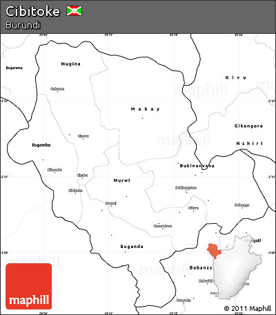 Blank Simple Map of Cibitoke