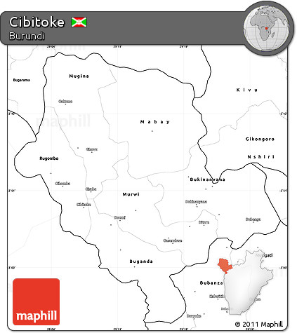 Blank Simple Map of Cibitoke