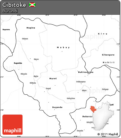Blank Simple Map of Cibitoke