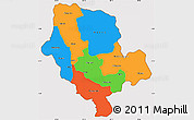 Political Simple Map of Cibitoke, cropped outside
