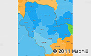 Political Shades Simple Map of Cibitoke