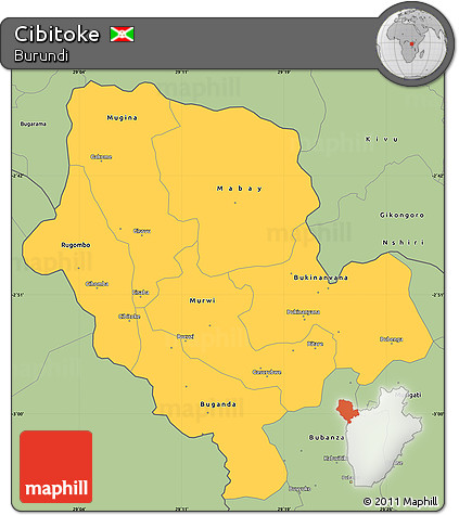 Savanna Style Simple Map of Cibitoke