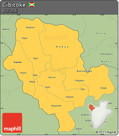 Savanna Style Simple Map of Cibitoke