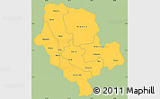 Savanna Style Simple Map of Cibitoke, single color outside
