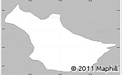 Gray Simple Map of Giheta, single color outside