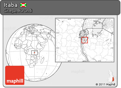 Blank Location Map of Itaba, highlighted parent region