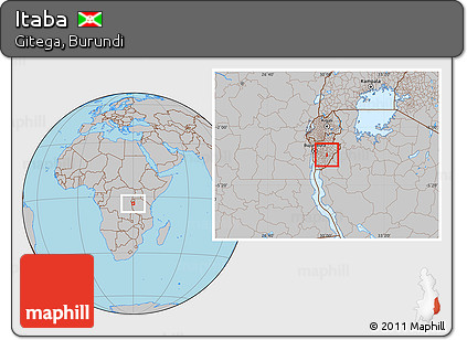 Gray Location Map of Itaba