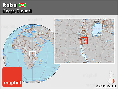 Gray Location Map of Itaba