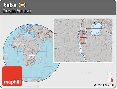 Gray Location Map of Itaba